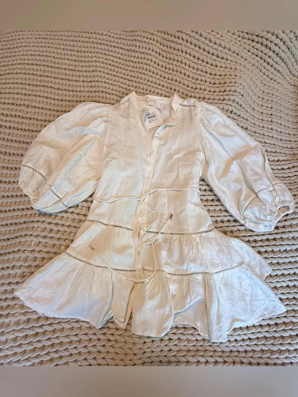 Theodora Linen-Blend Mini Shirt Dress by Significant Other - NWT